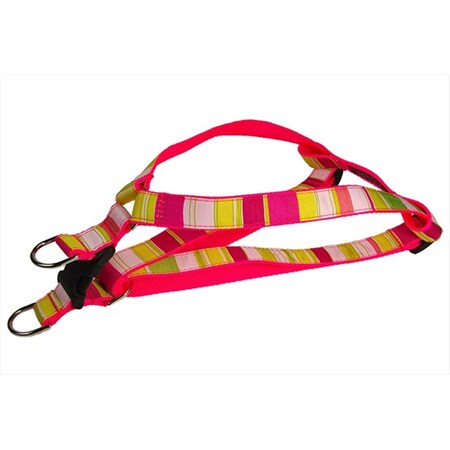 FlyFree Multi Stripe Dog Harness44; Neon Pink - Small